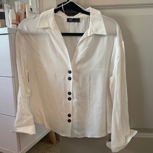 Zara white button down